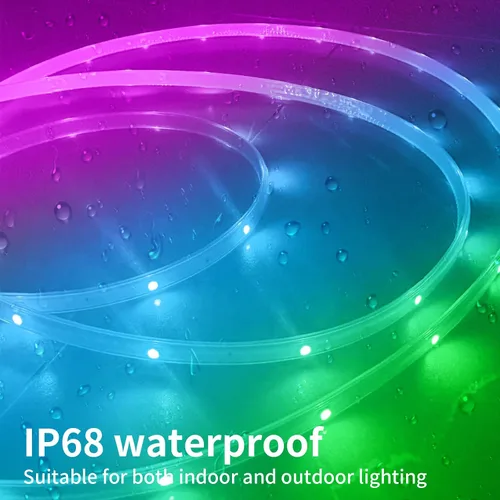 Vista 11 de KSIPZE Tira de luces LED de 15,5 m para exteriores, impermeable IP68, luces LED RGB para exteriores con botón y control de aplicación Bluetooth