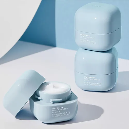 Vista 5 de LANEIGE Water Bank Blue Hyaluronic Eye Cream: Tratamiento hidratante para los ojos con niacinamida y cafeína para iluminar, nutrir y reducir