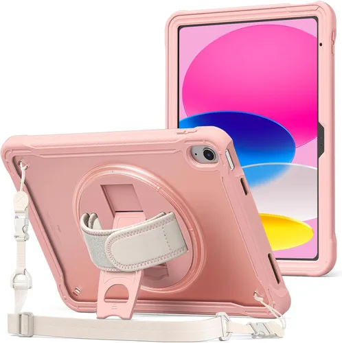 Vista 13 de ProCase Funda para iPad de 11ª generación A16 2025/iPad de 10.9 pulgadas 2022, resistente a prueba de golpes con correa de mano, protección