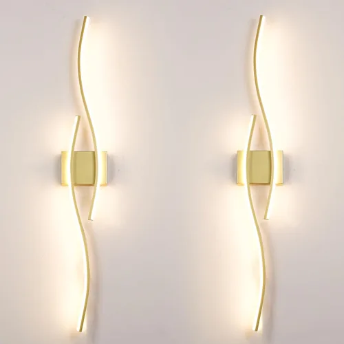 Vista 15 de Daunton Moderno juego de 2 apliques de pared cableados, luz LED negra con control remoto, luz de pared LED regulable RC para interiores, decoración