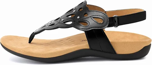 Vista 3 de Athlefit Sandalias ortopédicas para mujer, sandalias ortopédicas ajustables de verano con soporte de arco