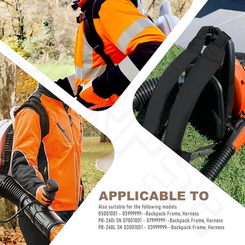 Vista 5 de Correas de soplador de mochila/arnés de soplador compatible con ecosopladores PB-260 PB260L PB261L PB-403 PB-403H PB413 PB-460 PB-601 sustituye a