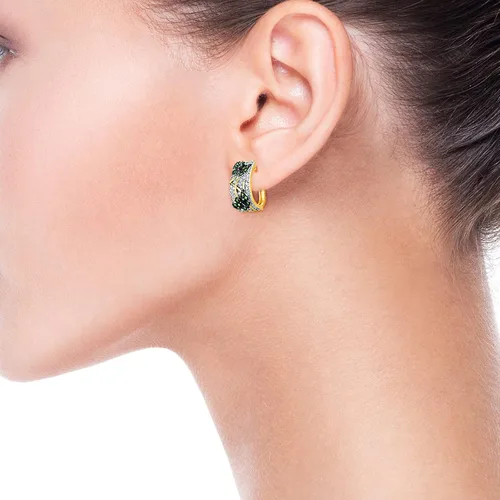 Vista 4 de Santuzza Pendientes de mariposa de libélula de plata esterlina chapados en oro de 14