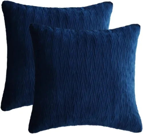 Vista 9 de King Protea Fundas de almohada de terciopelo arrugado con textura negra en relieve, súper suaves, decorativas, para cama, sofá, funda de almohada