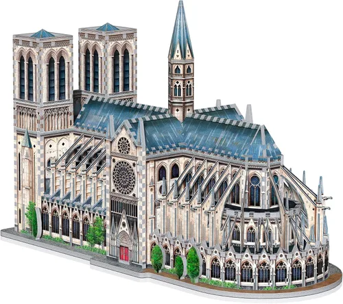 Vista 9 de Wrebbit3D Notre-Dame de Paris 3D Puzzle 830 piezas de rompecabezas Colección de castillos y catedrales