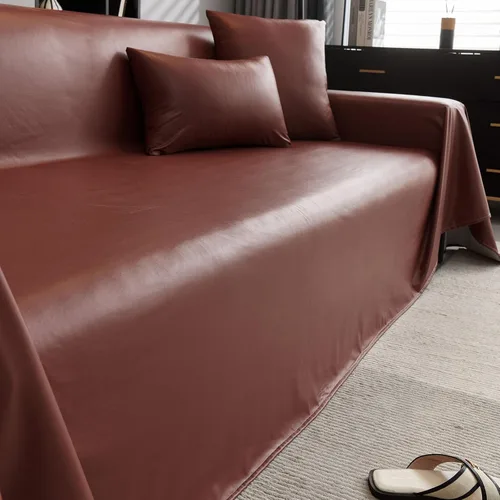 Vista 14 de vctops Fundas impermeables de piel sintética de PU para sofá seccional, funda de sofá vintage para perros, fundas de loveseat, funda de futón, funda