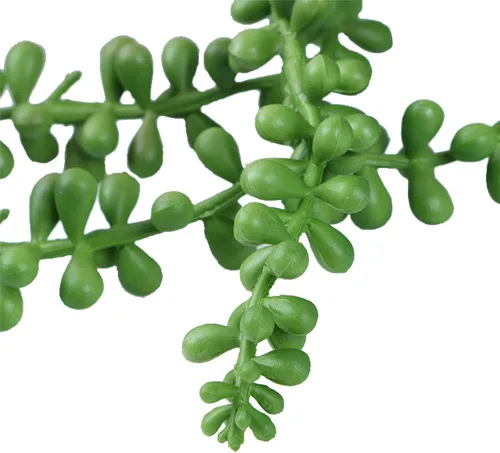 Vista 5 de SzJias 6 unidades de plantas artificiales de cadena de perlas para colgar, suculentas para decoración de hogar o jardín