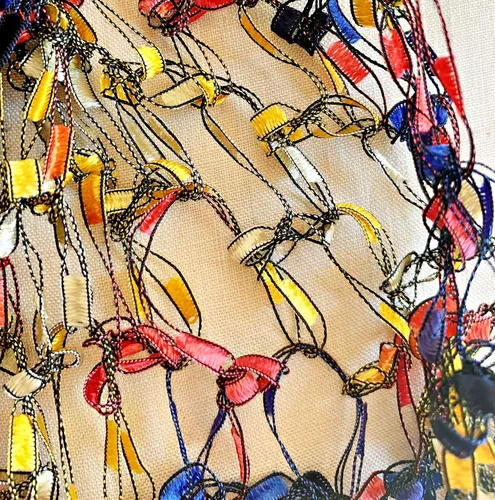 Vista 4 de Primary Colors Light Infinity Scarf, Necklace Scarf Infinity Scarf, Loop Scarf Light weight Scarf, Multicolored Cowl, Fiber Jewelry Single Loop
