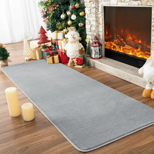Vista 21 de Przemy Alfombras negras lavables para dormitorio, sala de estar, alfombra de pasillo de 2 x 6 pies, alfombra de interior de espuma viscoelástica