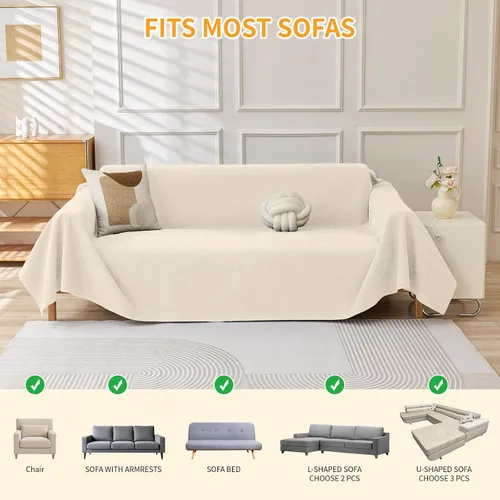 Vista 7 de Warmstar Protector de sofá contra las garras de los gatos, funda impermeable antideslizante para sofá de 3 cojines, funda para sofá de 3 cojines