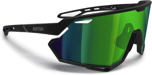 Vista 12 de Bertoni Gafas de sol deportivas para ciclismo MTB Running para hombres y mujeres en TR90 lente ancha antivaho mod. ALPHA NUEVO