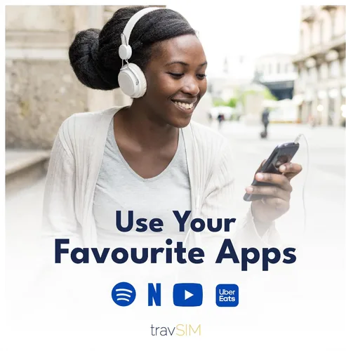 Vista 4 de travSIM Tarjeta SIM Europa Datos móviles de 10 GB a velocidades 4G/5G Roaming gratuito en Reino Unido, Suiza y más de 30 países de la UE Plan