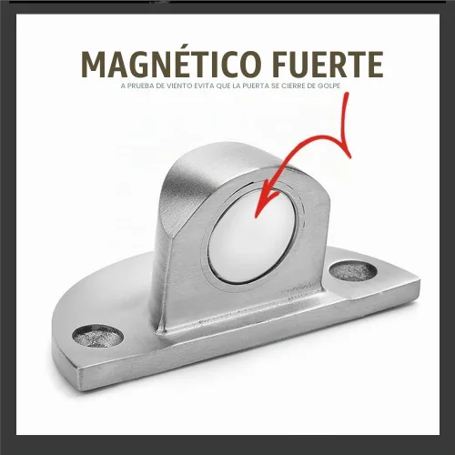 Vista 8 de Paquete de 2 topes de puerta de acero inoxidable 304, tope magnético de puerta, cinta adhesiva de doble cara 3M, sin perforación, protector de pared