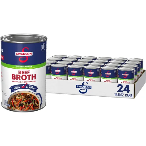 Vista 15 de Swanson Caldo de carne con 50% menos de sodio, 14.5 oz.