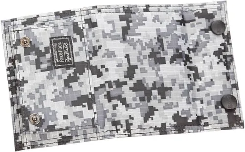 Vista 8 de Cartera de camuflaje triple para hombres casual del ejército clásico de lona organizador con cremallera monedero titular de la tarjeta de crédito