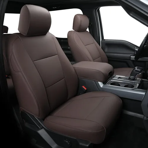 Vista 11 de Covertopia Fundas de asiento de piel sintética F150, ajuste personalizado para Ford F150 SuperCrew 2015-2024 2025 y 2017-2024 2025 F250 F350 F450