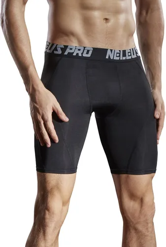 Vista 2 de NELEUS Paquete de 3 pantalones cortos de compresión para hombre