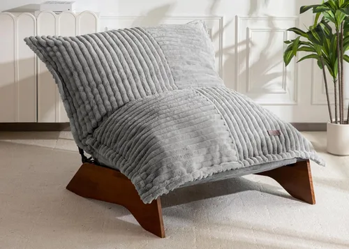 Vista 15 de MAXYOYO Silla ajustable para sala de estar, silla puff de 3 posiciones con funda extraíble, silla decorativa tapizada con marco, sillón reclinable