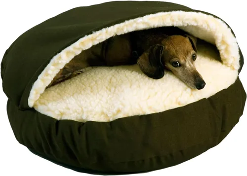 Vista 17 de Snoozer Cama de lujo de microsuede acogedora estilo cueva para mascotas, pequeña, antracita