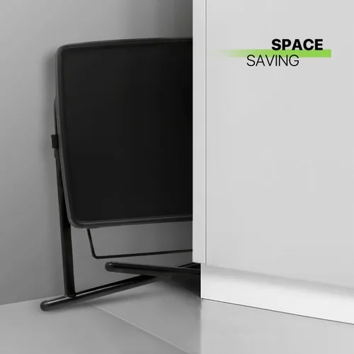 Vista 9 de Magshion Bandeja de TV inclinable ajustable de 22 pulgadas, mesa para cena en cama o sofá, cómoda mesa negra plegable con 3 ajustes de ángulo