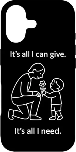 Vista 32 de Child Giving Flower to Parent Minimal Symbolic Love Design Case for iPhone 16