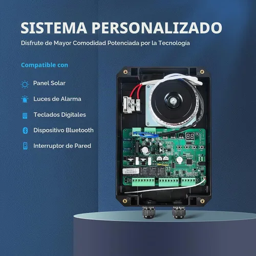 Vista 7 de CO-Z - Kit de abridor automático para puerta de batiente doble, abridor de puerta eléctrica para puertas de hasta 660 lb*2 18 pies, sistema