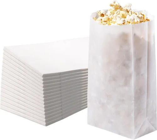Vista 8 de Fit Meal Prep Paquete de 125 bolsas de papel encerado de 4 libras, biodegradable, resistente a la grasa, para aperitivos, galletas, sándwich