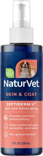 Vista 10 de NaturVet Septiderm-V Gel de baño para el cuidado de la piel para perros y gatos, suplemento de salud de mascotas para dermatitis, alergias