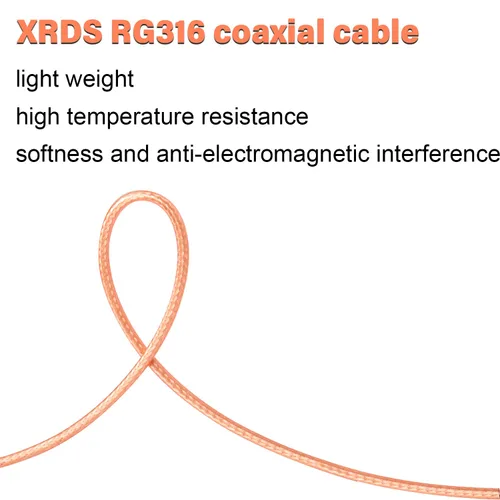Vista 6 de XRDS -RF Cable SMA de 1 pie, macho SMA a mamparo hembra SMA RG316 SMA Cable de extensión para 4G LTE Router celular SDR USB Dongle receptor