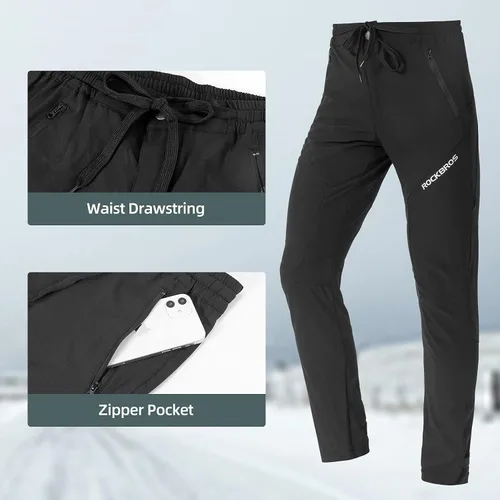 Vista 3 de ROCKBROS Pantalones de ciclismo para hombre, pantalones de ciclismo de montaña de secado rápido, pantalones de ciclismo para correr, senderismo