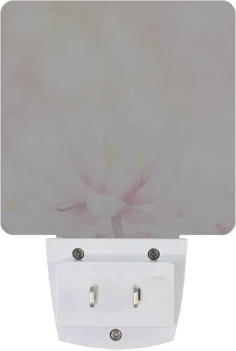 Vista 3 de Luz nocturna de loto de lirio de agua rosa, luces nocturnas LED enchufables, lámpara de noche con sensor automático, lámpara de anochecer a Lirio