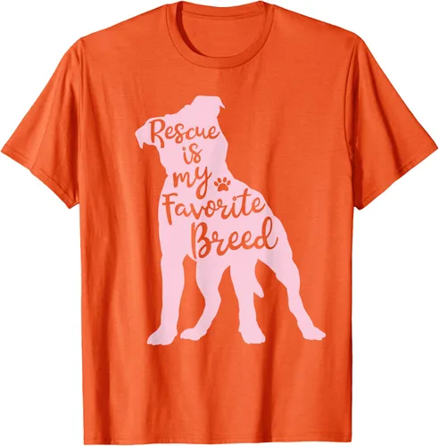 Vista 96 de Pitbull Rescue Is my Favorite Breed Dog Pit Bull Mama - Camiseta, Negro, S