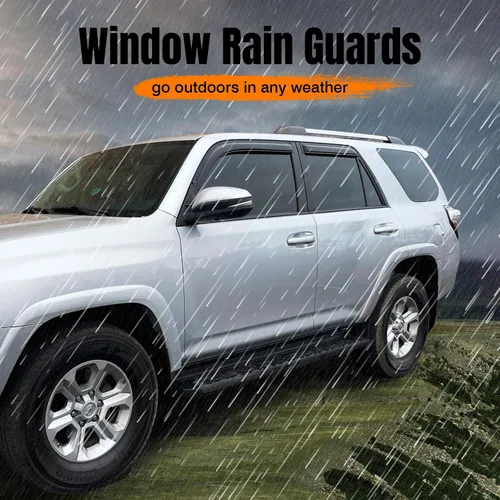 Vista 5 de Deflectores de visera de ventana con cinta, compatibles con Chevy Equinox 2010-2017, protectores de lluvia de ventana de estilo delgado, con tinte