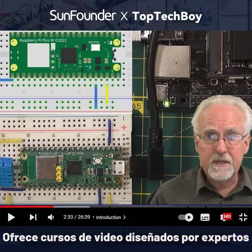 Vista 2 de SunFounder Raspberry Pi Pico W Ultimate Starter Kit con tutoriales en línea, cumple con RoHS, más de 450 artículos, 117 proyectos, MicroPython, C/C