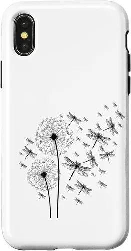 Vista 5 de Funda para iPhone 12/12 Pro Wildlife Animal Insect Dandelion Dragonfly