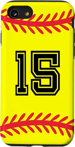 Vista 8 de Funda para iPhone 12 mini jersey de softbol número 15