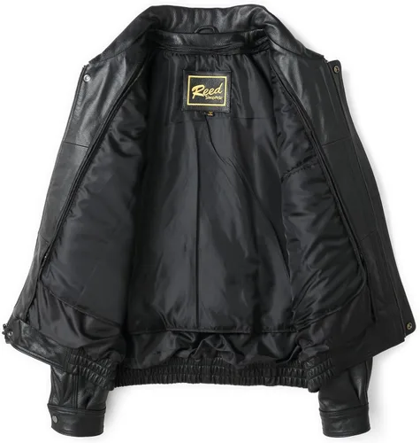 Vista 5 de REED Chaqueta de cuero genuino estilo americano para hombre