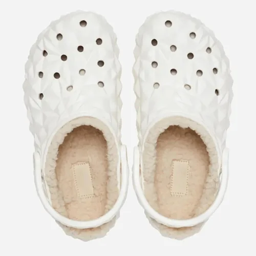 Vista 3 de Crocs Zuecos clásicos texturizados forrados para mujer