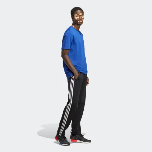 Vista 4 de adidas Originals Camiseta esencial Trefoil para hombre, Azul semi lúcido