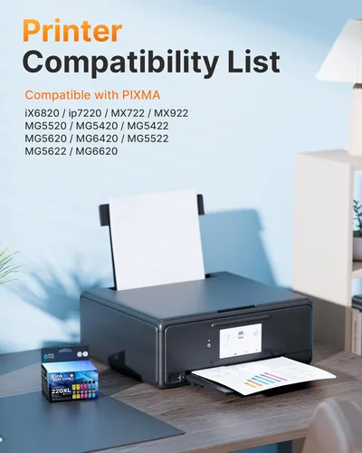 Vista 2 de E-Z Ink Cartucho de tinta remanufacturado de repuesto para Epson 220 XL 220XL T220XL para usar con WF-2760 WF-2750 WF-2630 WF-2650 WF-2660 XP-320