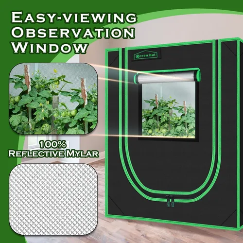 Vista 3 de Tienda de cultivo pequeña para plantas de interior de 18 x 30 x 36 pulgadas, tiendas de cultivo hidropónico Mylar para interiores, sala de cultivo