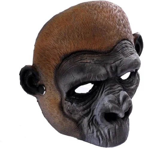 Vista 6 de NewL Máscara de media cara de animal 3D de Halloween para mujeres y hombres