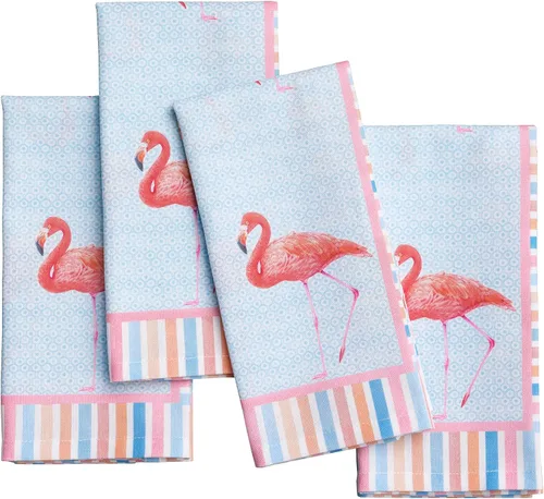 Vista 89 de Maison d' Hermine Juego de 4 servilletas de tela 100% algodón, suaves y duraderas, servilletas cuadradas reutilizables para uso diario, lavables