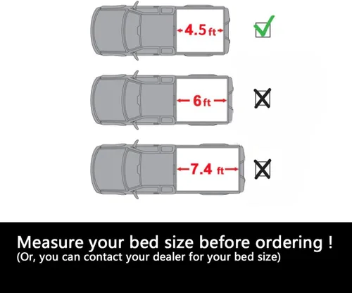 Vista 2 de Funda de cama impermeable de 4 pies 6 pulgadas para Maverick 22-24, suave y enrollable para Ford Maverick 2022+ sin sistema de seguimiento