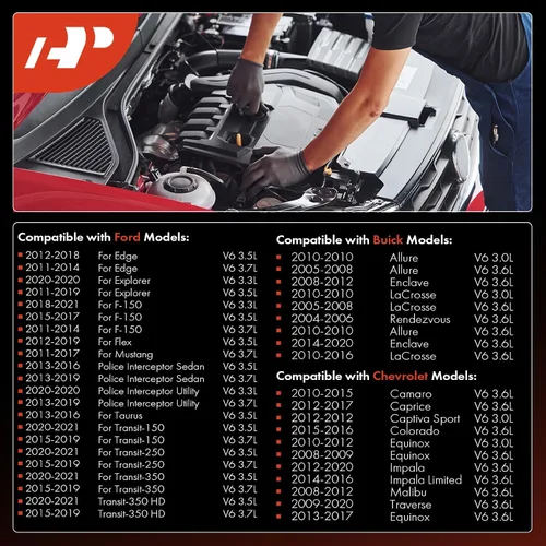 Vista 3 de A-Premium Bujías iridio platino (paquete de 6) compatibles con Ford F-150, Chevrolet Equinox y GMC Terrain y Buick Enclave y Mazda 6, Cadillac SRX