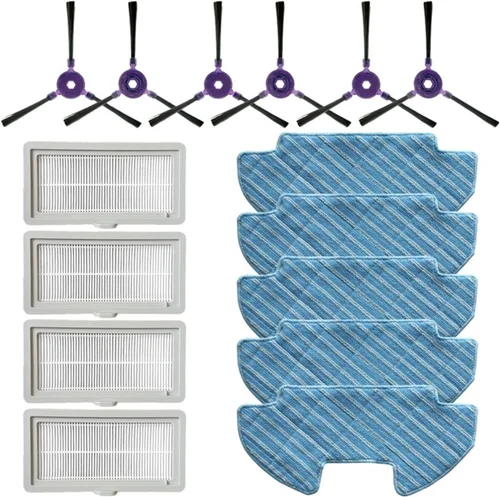 Vista 10 de Kit de repuesto de piezas para aspiradora robot, rodillo, filtro de cepillo lateral suave, compatible con Midea VCR07 VCR08 MR09, compatible con 1