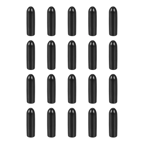 Vista 9 de DMiotech Paquete de 20 protectores de rosca de tornillo rojo de 1/2 pulgada de identificación, tapas de goma para pernos de tornillo, tubería