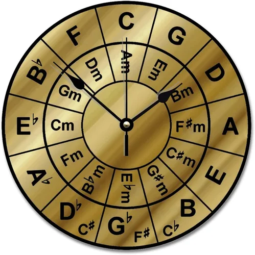 Vista 75 de Reloj de pared de guitarra acústica con aspecto de madera natural, reloj de madera rústico y elegante, 10 silenciosos, sin tictac, de cuarzo