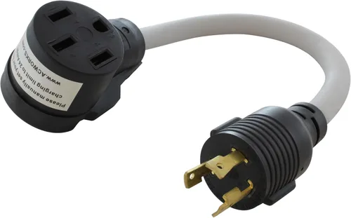 Vista 8 de AC WORKS Adaptador de carga de vehículos eléctricos para uso Tesla (L5-30 30A 1250V bloqueo a Tesla)