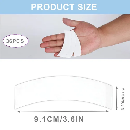 Vista 3 de SAVITA 36 cintas de peluca para pelucas de encaje, ultra sujeto, invisible, impermeable, doble cara, cinta adhesiva para pelucas, tiras adhesivas